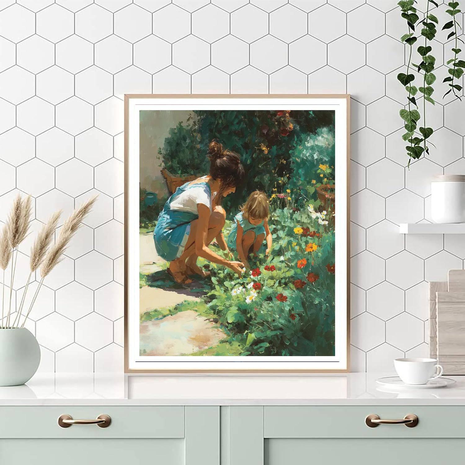 Mommy's Garden Number Painting