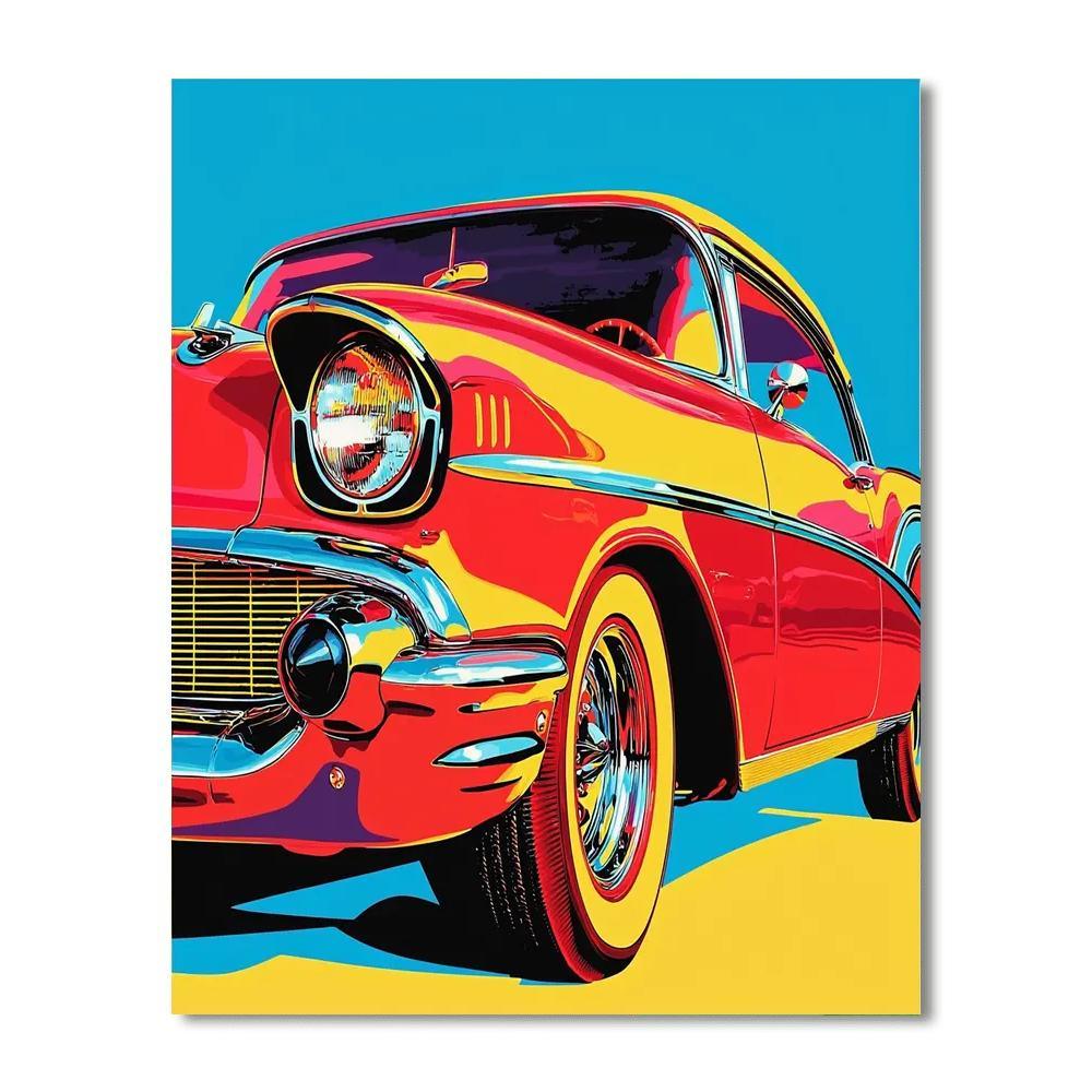 Andy Warhol Inspired Retro Automobile Vibes  Paint By Numbers Kits