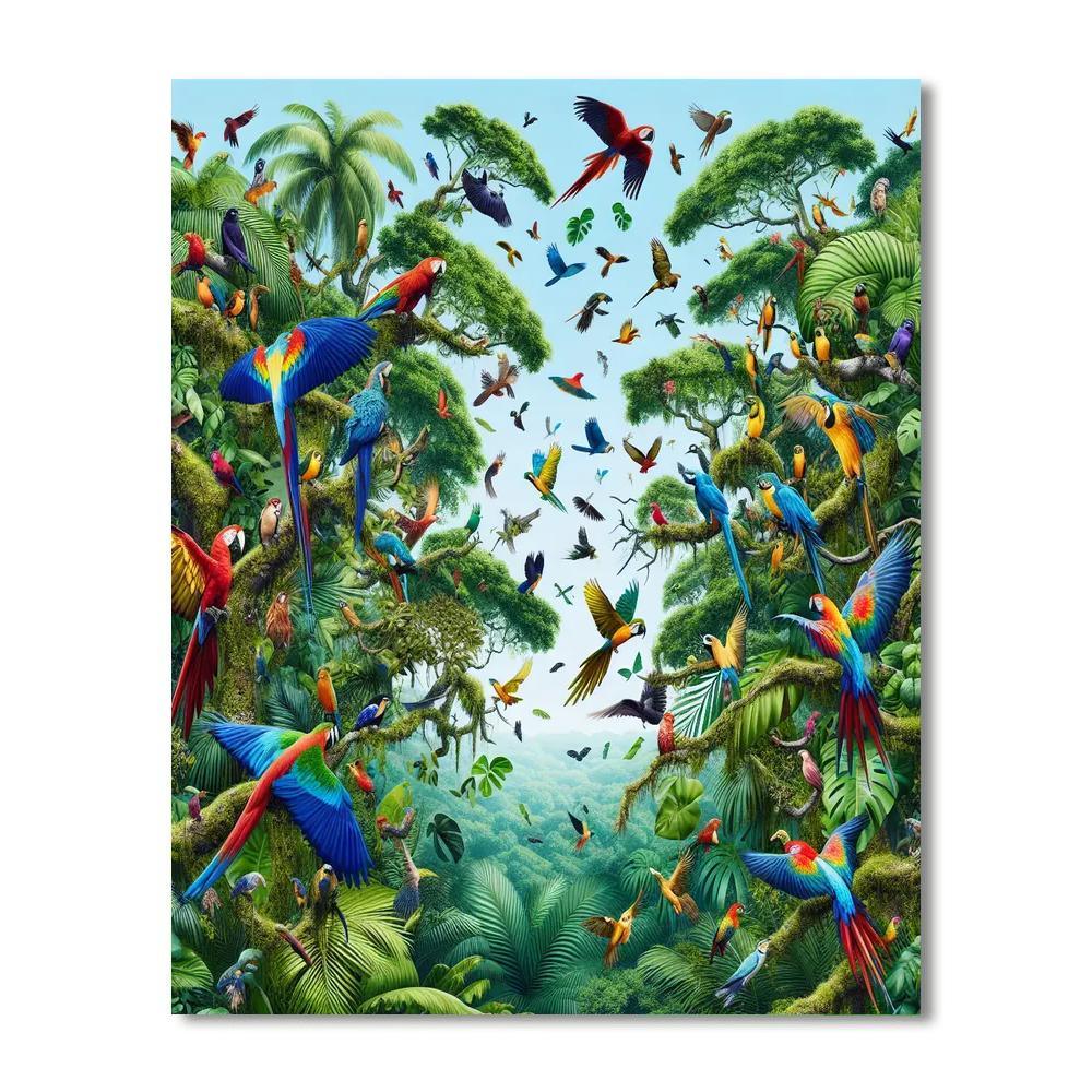 Jungle Canopy Symphony Paint By Numbers Art