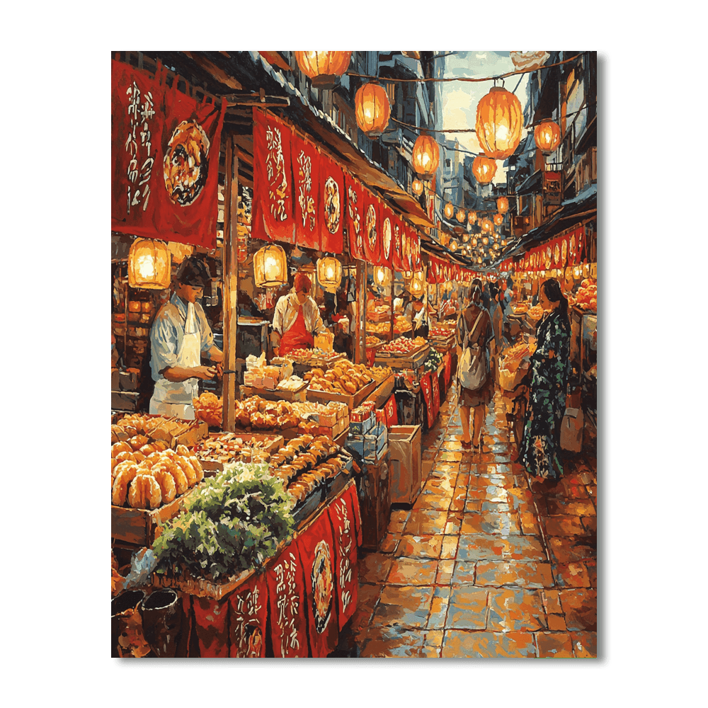 Fushimi Inari Market - Osaka Paint By Numbers Kits