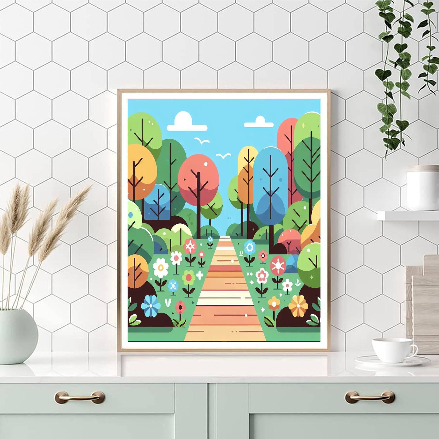 Enchanted Woodland Paths Paint By Color