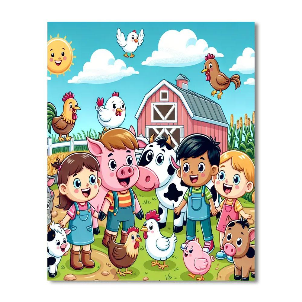 Adventurous Farm Friends Paint By Color