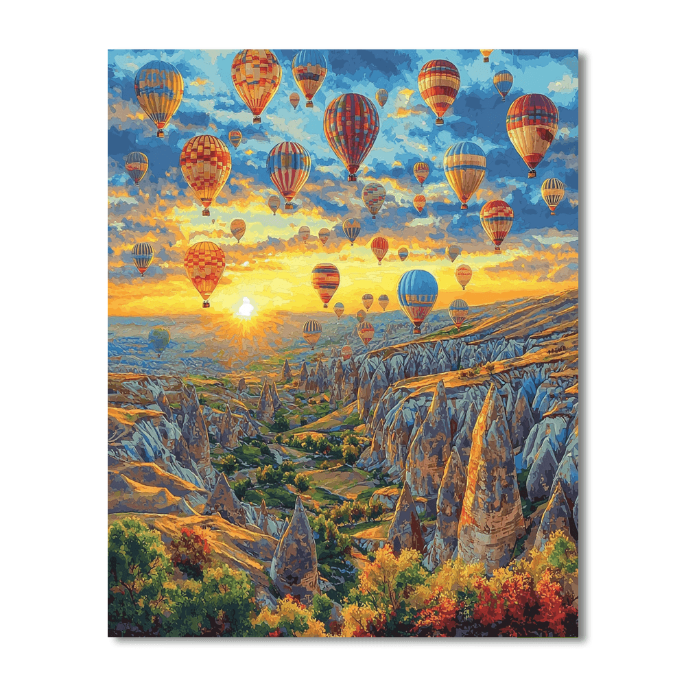 Cappadocia Hot Air Balloons - Turkey DIY Paint By Numbers