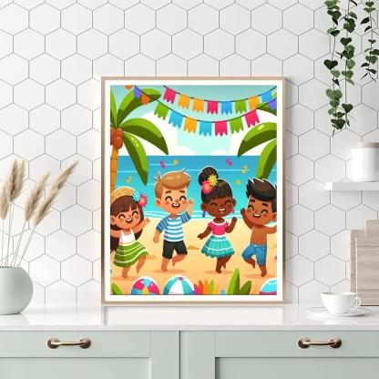 Tropical Beach Party Paint By Numbers Kits