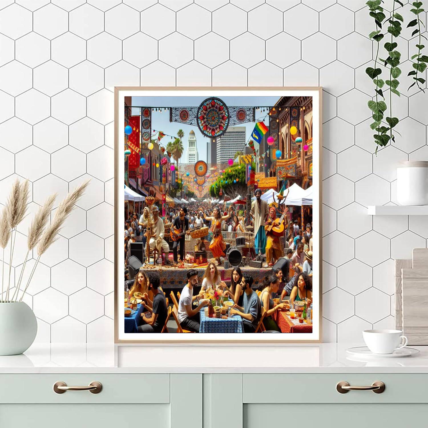 La Feria De Los Angeles Painting Number Kit