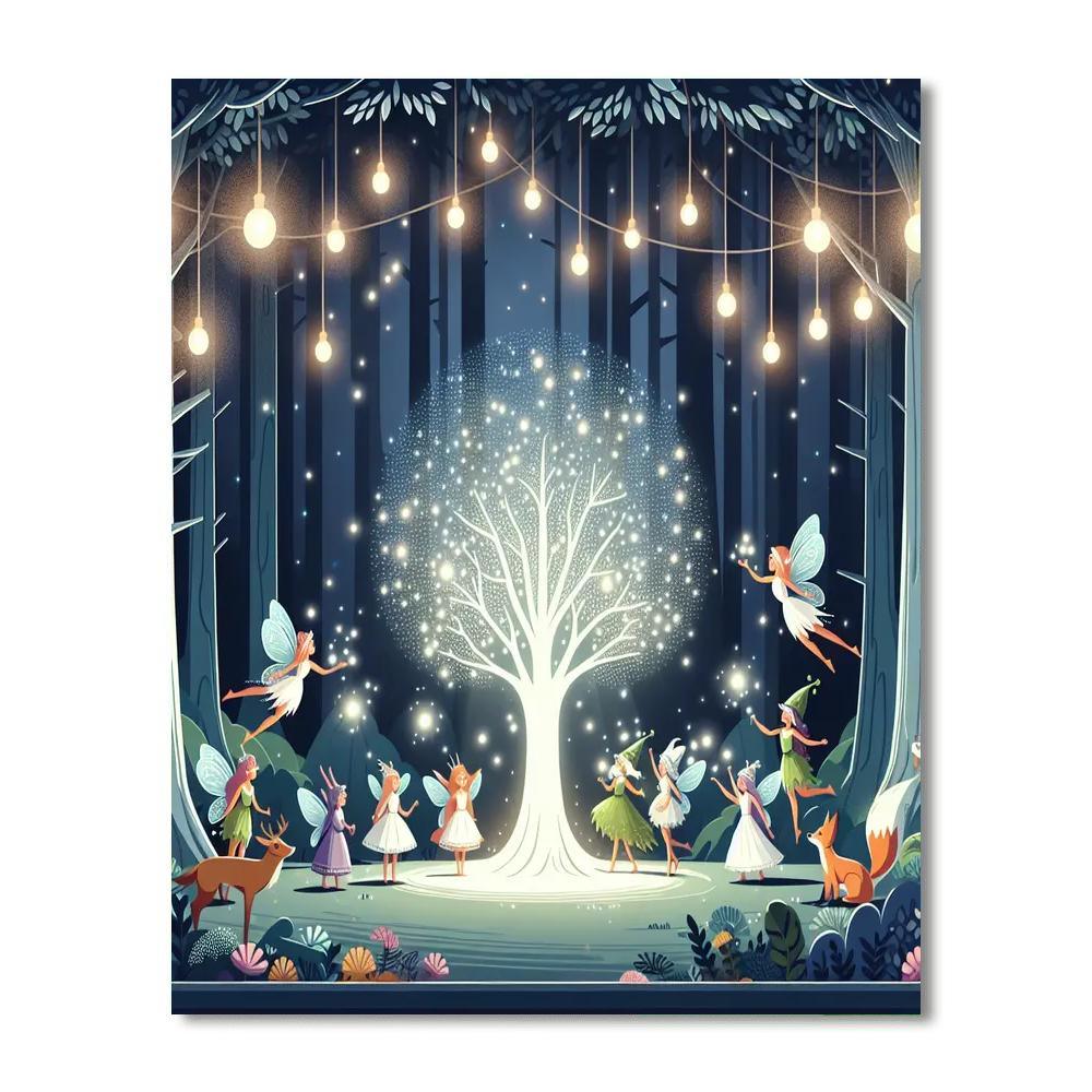 Magical Forest Gathering DIY Paint By Numbers