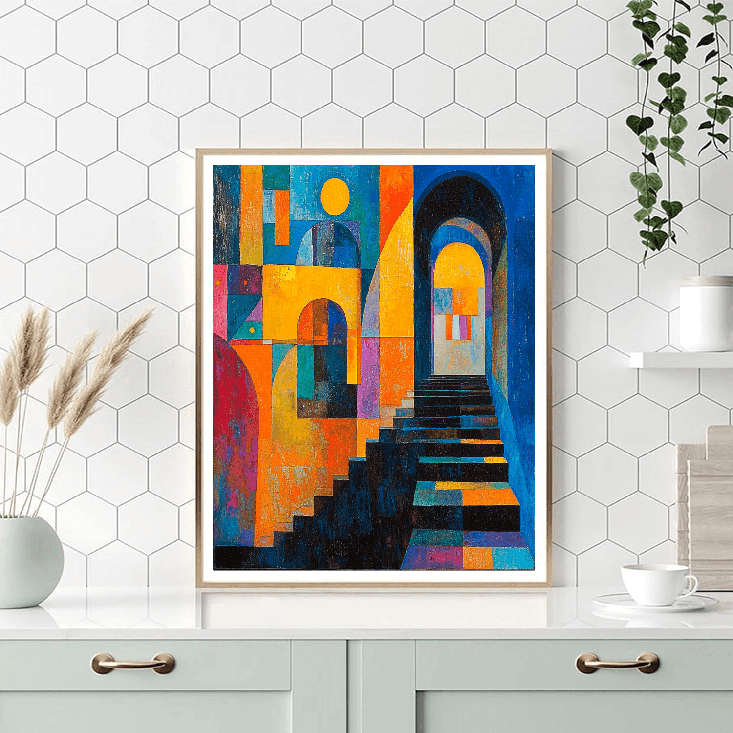 Wassily Kandinsky Inspired Abstract Solar Burst  Painting By Numbers Kit