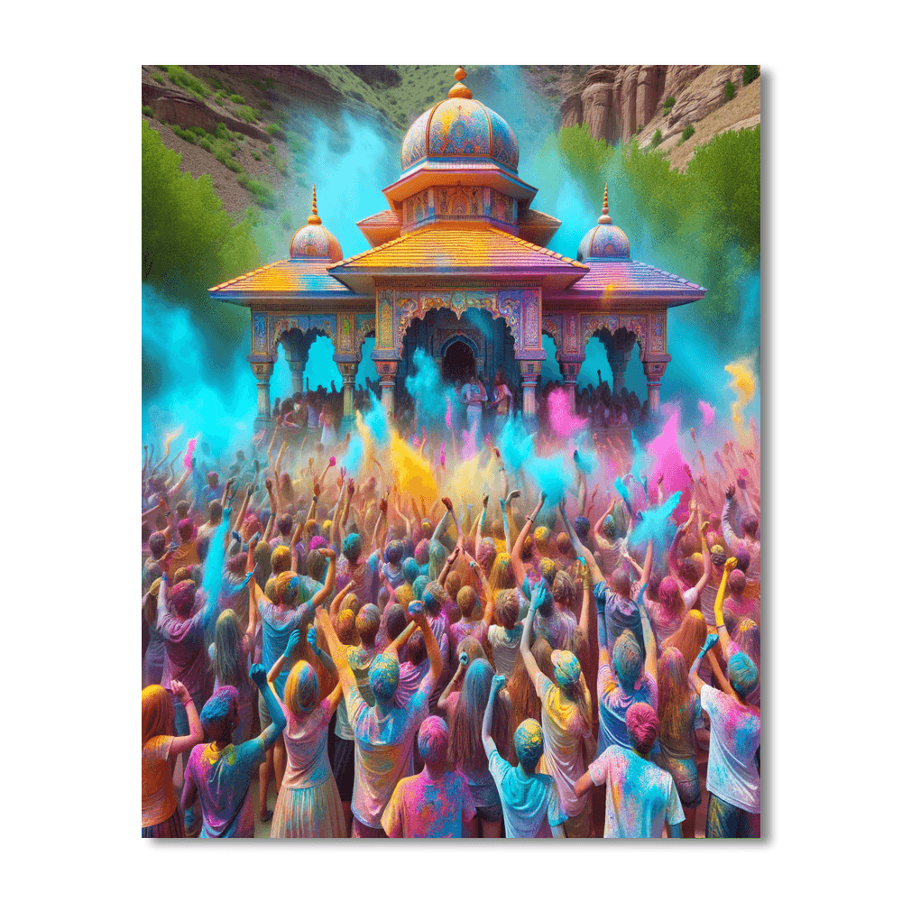 The Holi Festival Of Colors - Utah, Usa Paint By Color