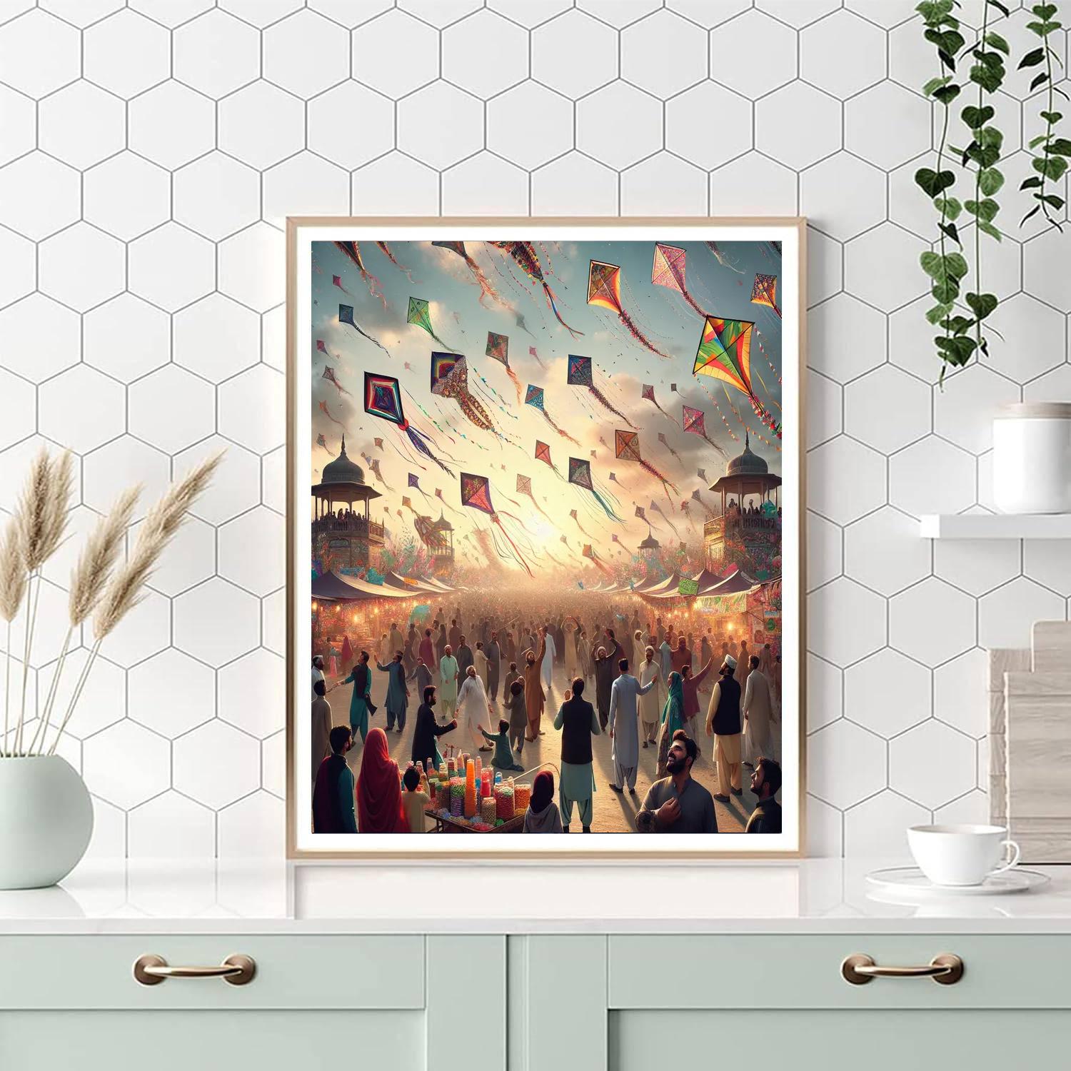 Kite Festival - Pakistan Paint By Color