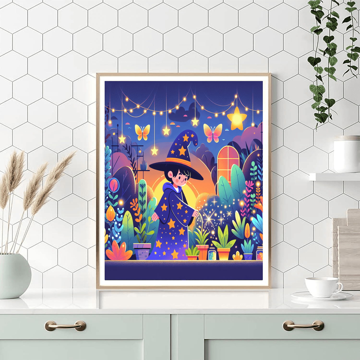Charming Wizard's Garden Painting By Numbers Kit