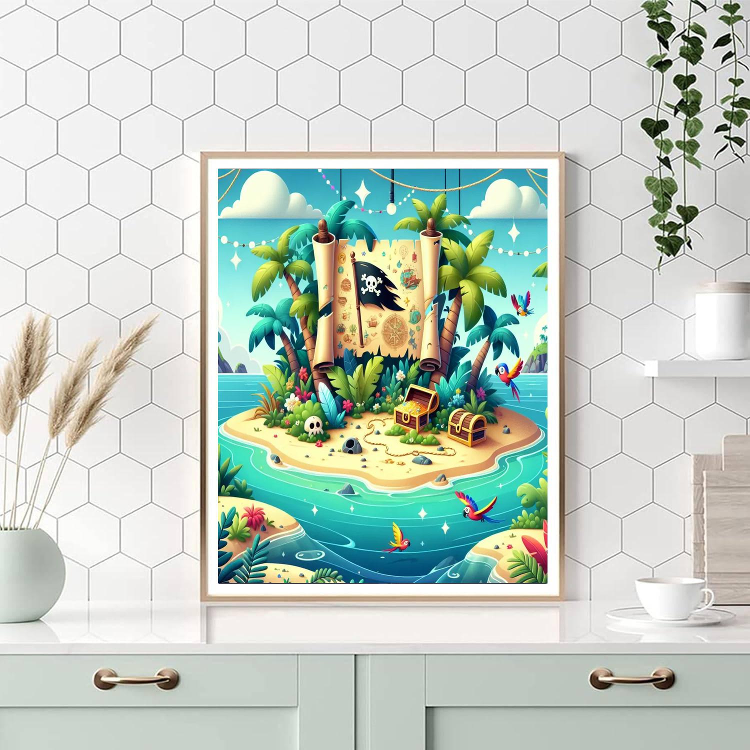 Playful Pirate Island Numbered Painting Kits