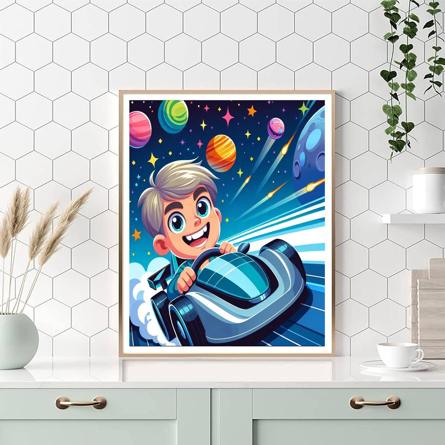 Intergalactic Race Track Paint By Numbers Kits