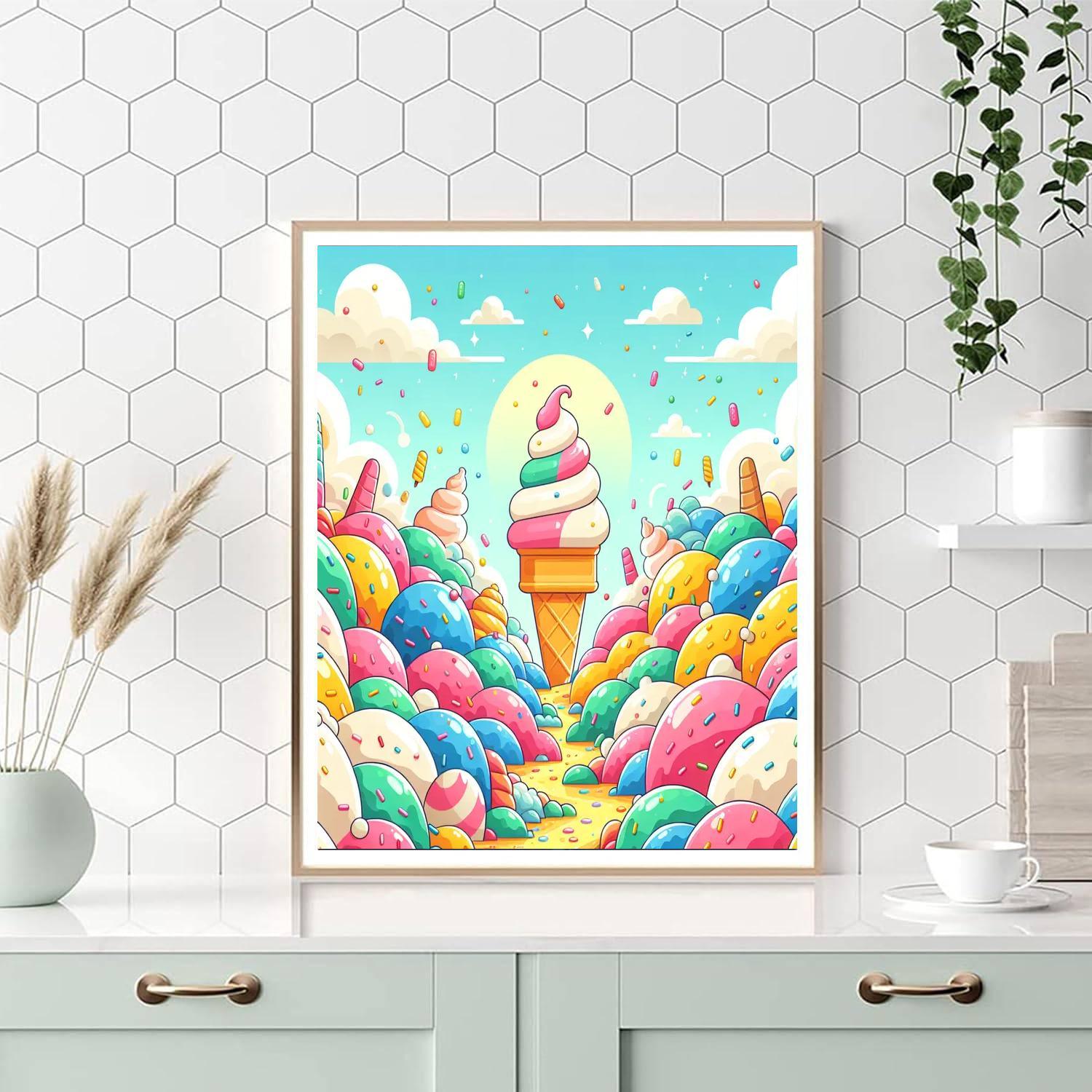 Magical Ice Cream Land Numbered Painting Kits