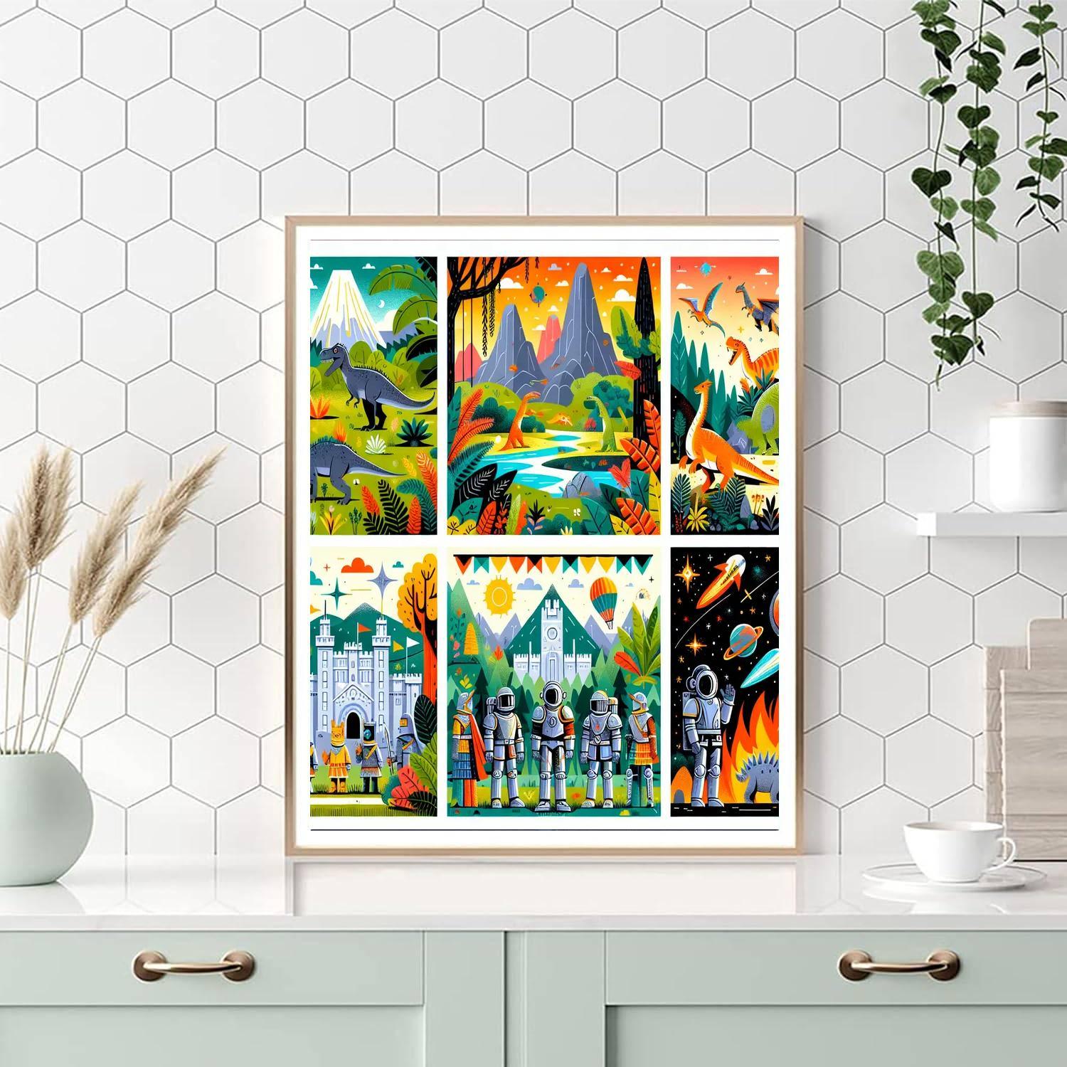 Time Traveling Adventure Numbered Painting Kits