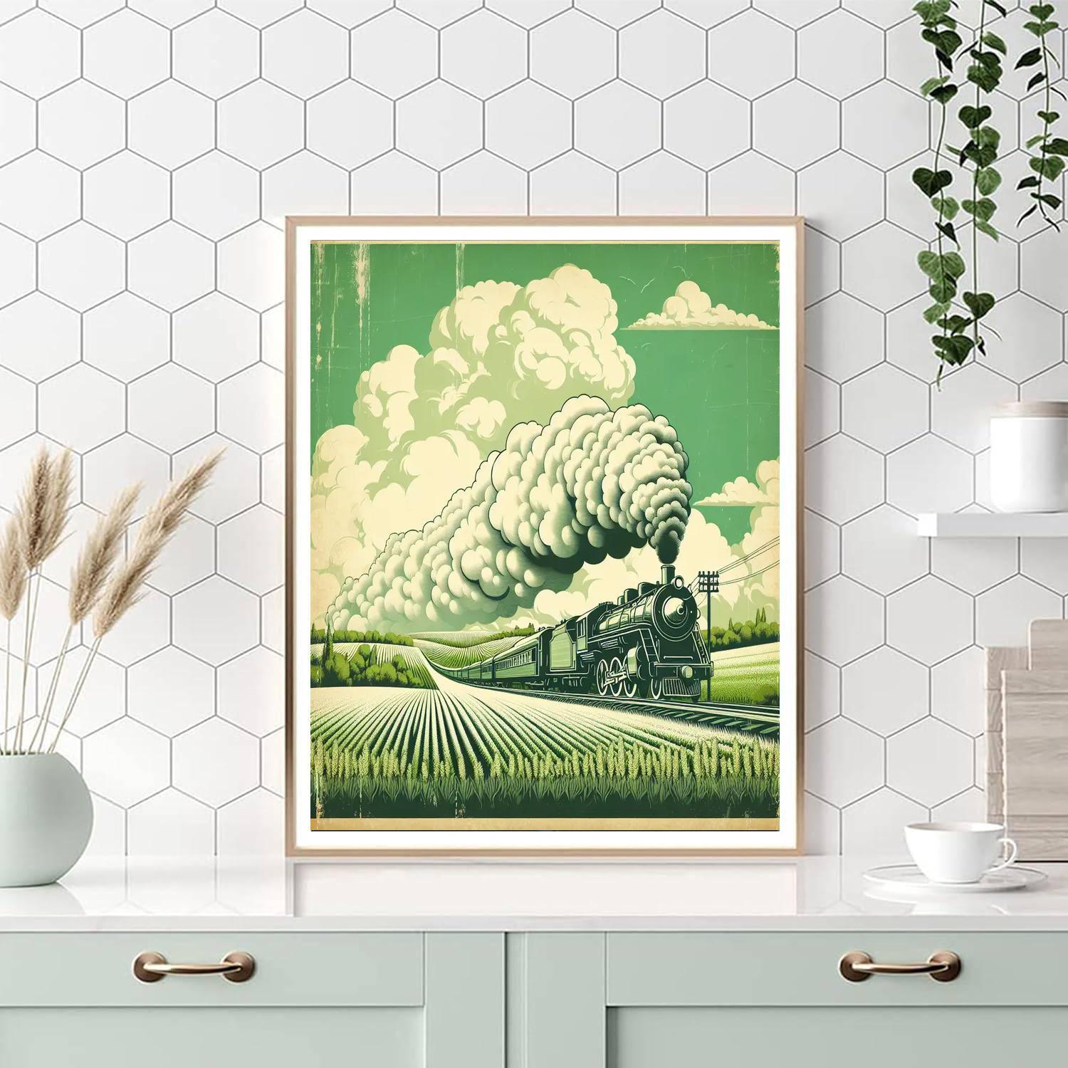 Vintage Train Journey Adventure Paint By Numbers