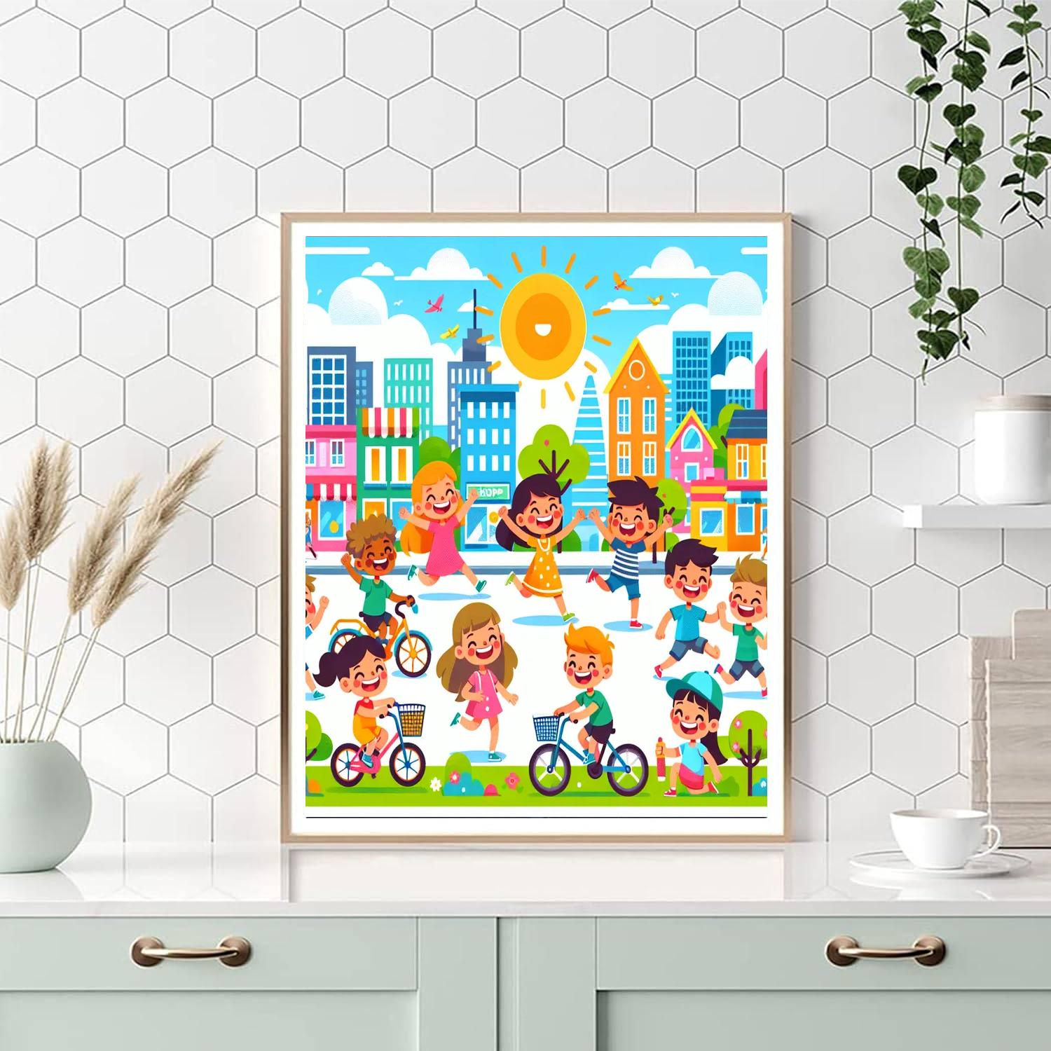Dreamy City Adventures Paint By Numbers Art