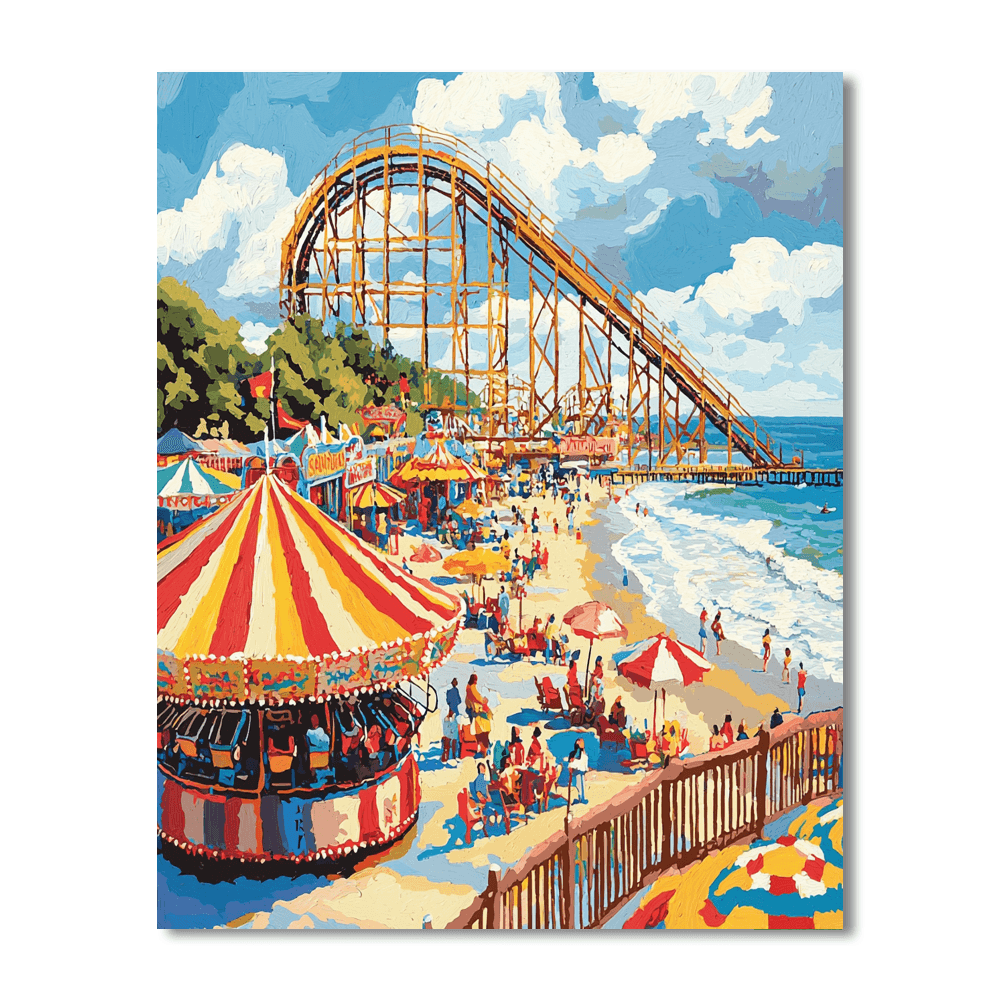 Santa Cruz Boardwalk DIY Paint By Numbers