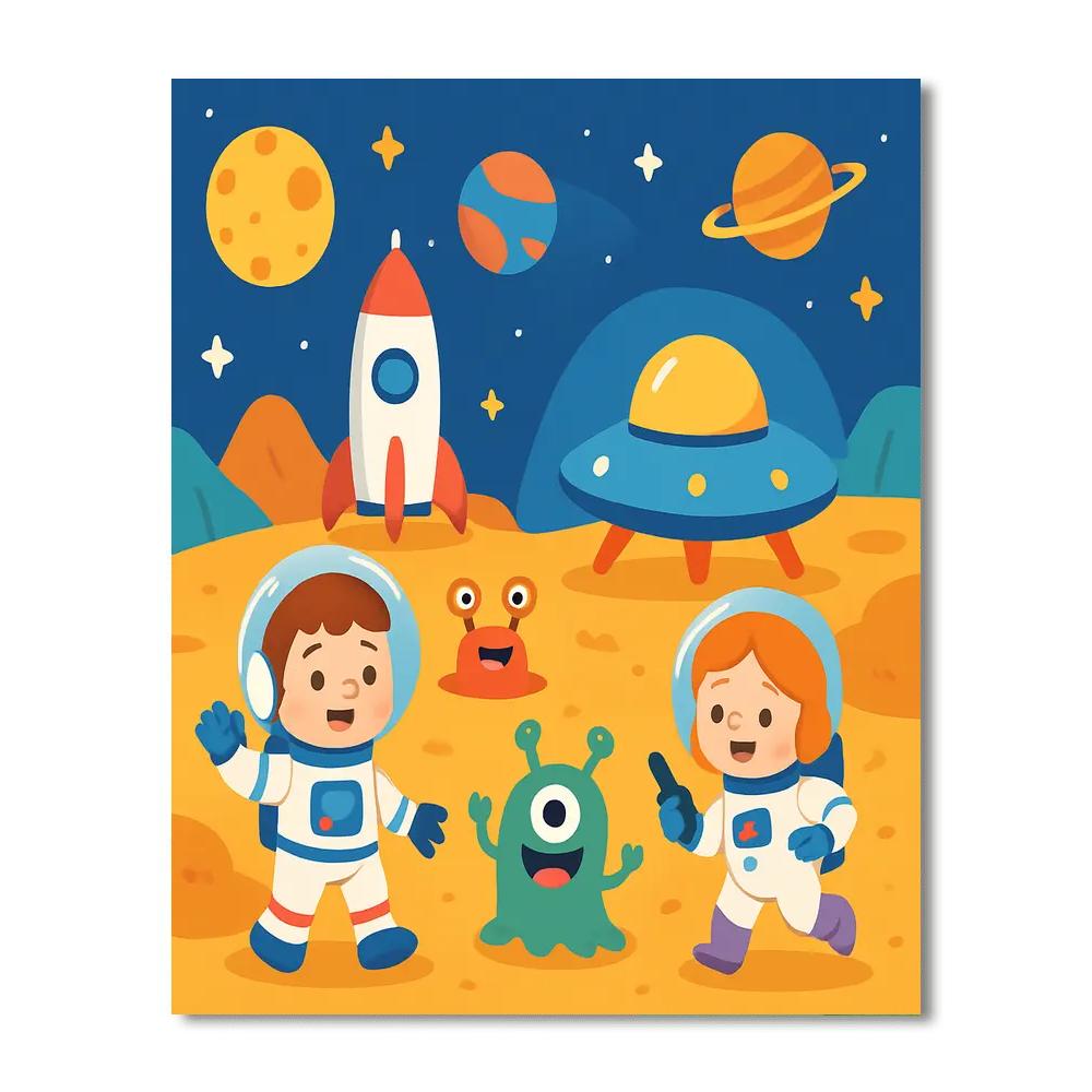Heroic Space Adventures Painting By Numbers Kit
