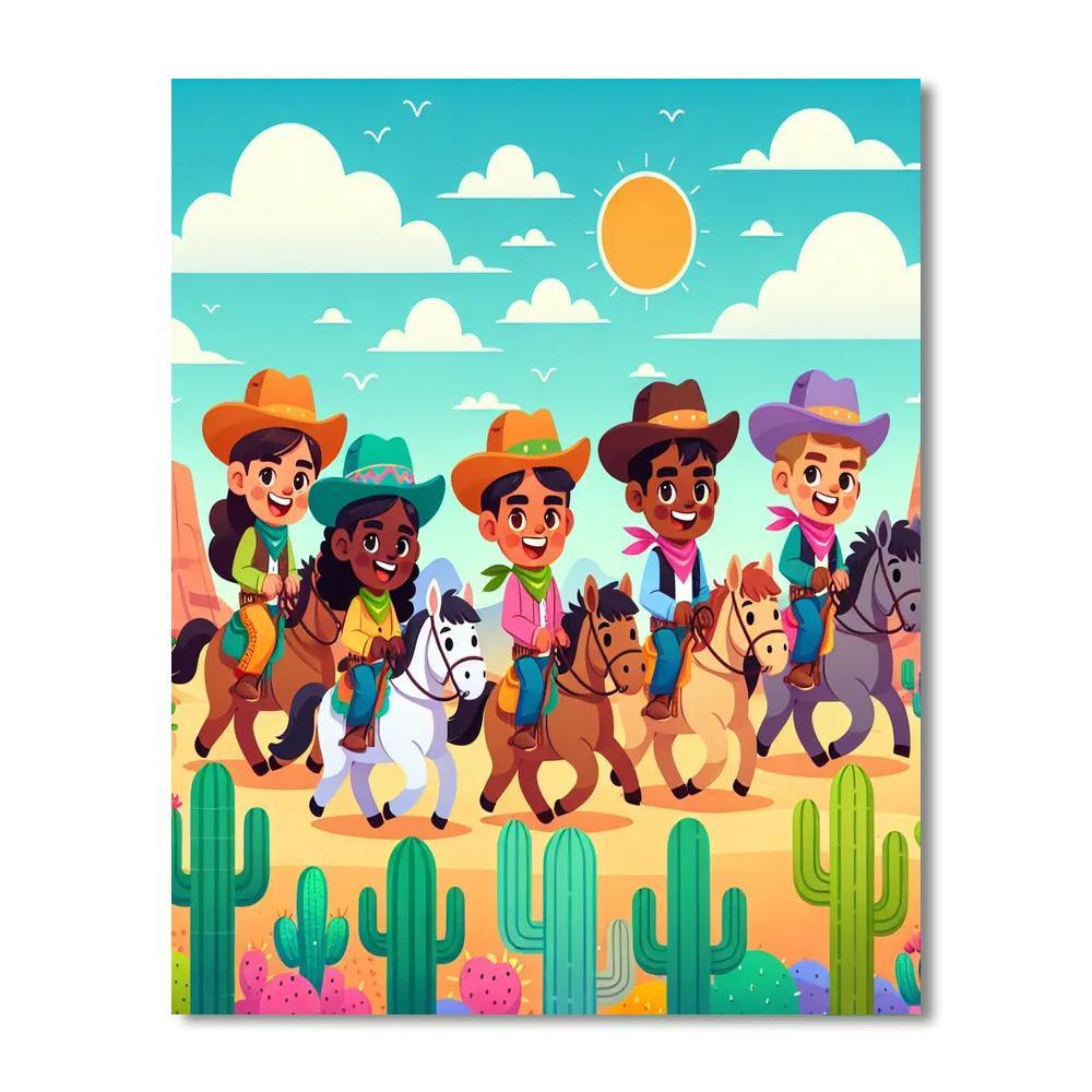 Colorful Wild West Adventure Paint By Numbers