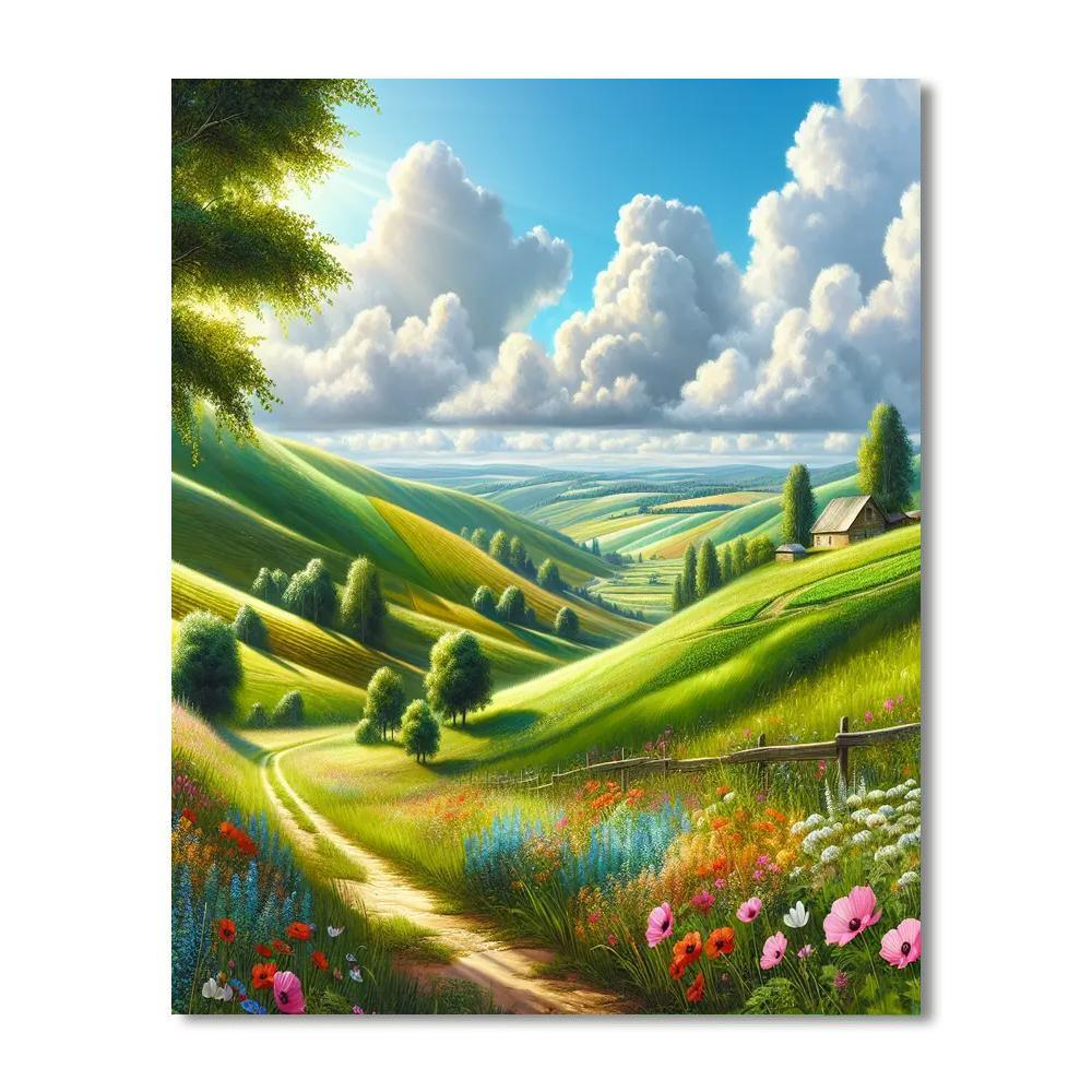 Sunny Countryside Escape DIY Paint By Numbers