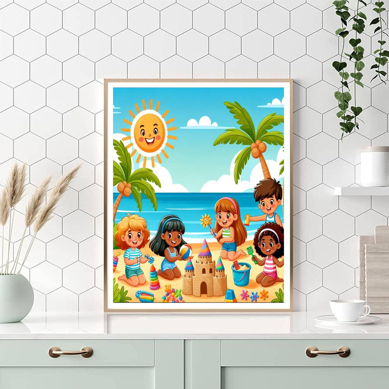 Sunny Beach Party Painting By Numbers Kit