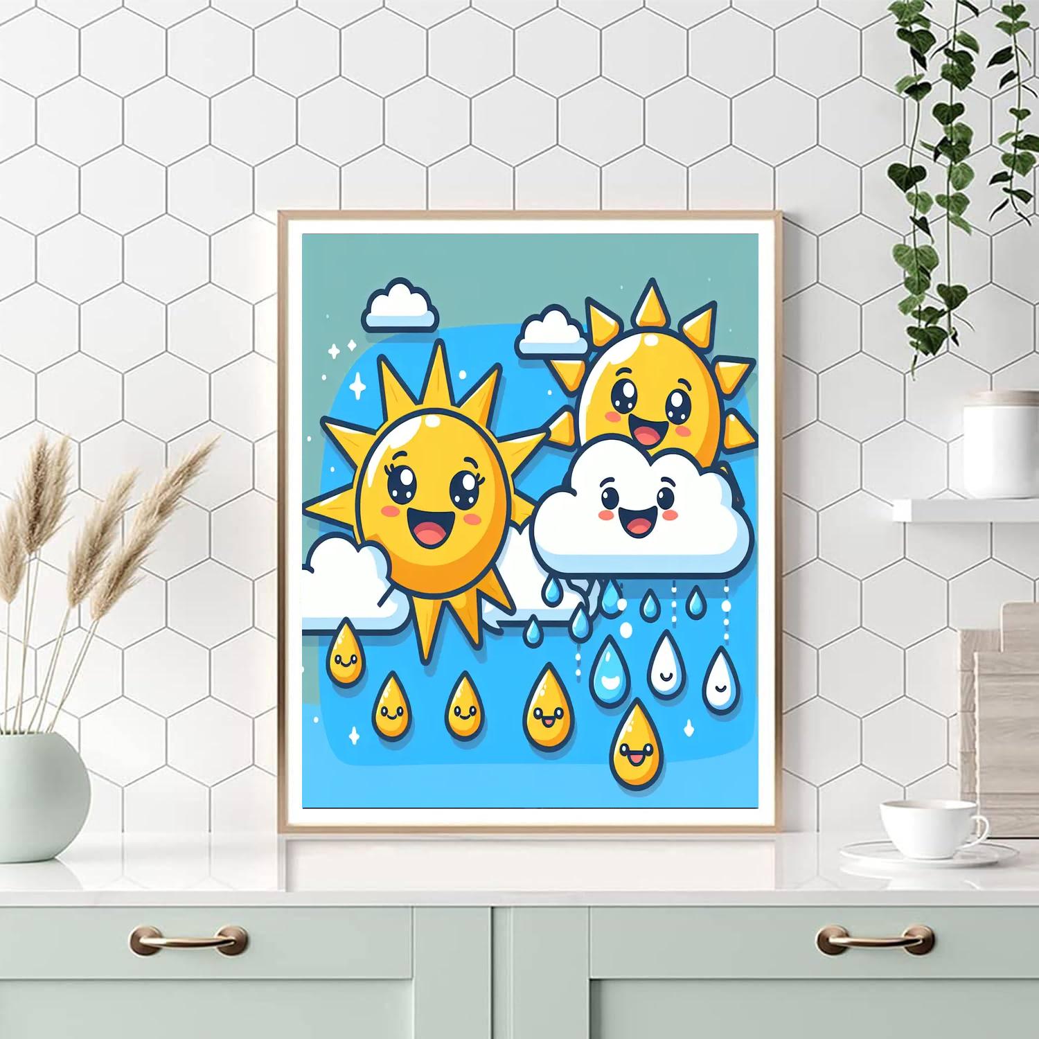 Whimsical Weather Watchers Numbered Painting Kits