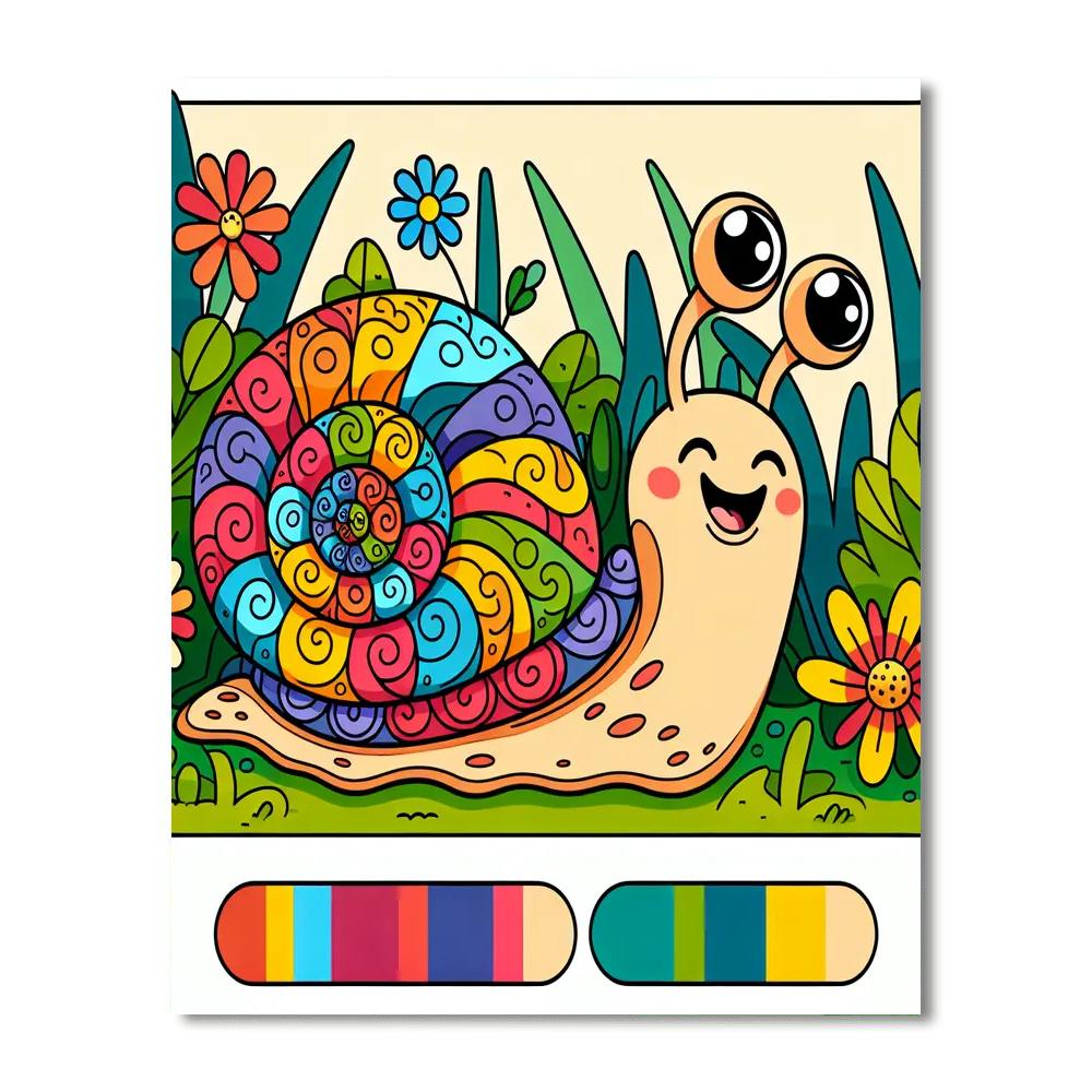 Fun Snail Painting By Numbers Kit