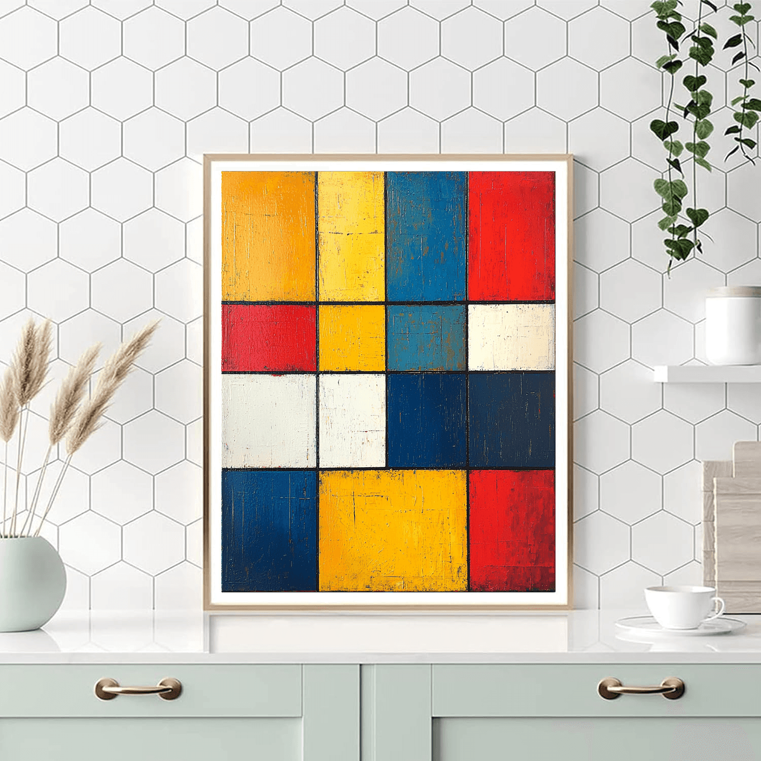 Piet Mondrian Inspired Patterns In Motion  Paint By Numbers Kits
