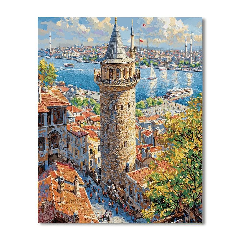 Galata Tower DIY Paint By Numbers