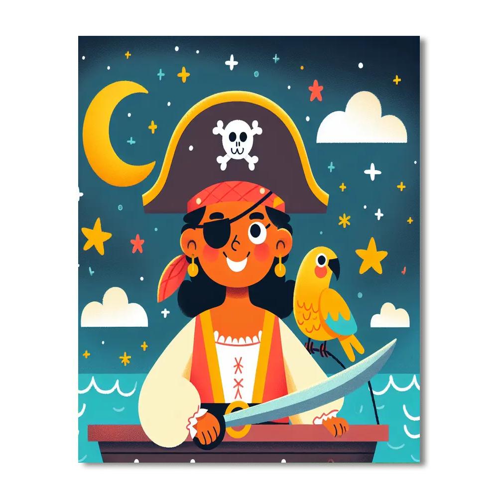 Starry Night Pirate Voyage Paint By Number