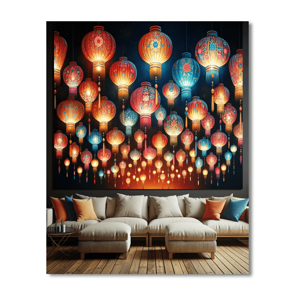 Festive Lantern Festival Painting Number Kit