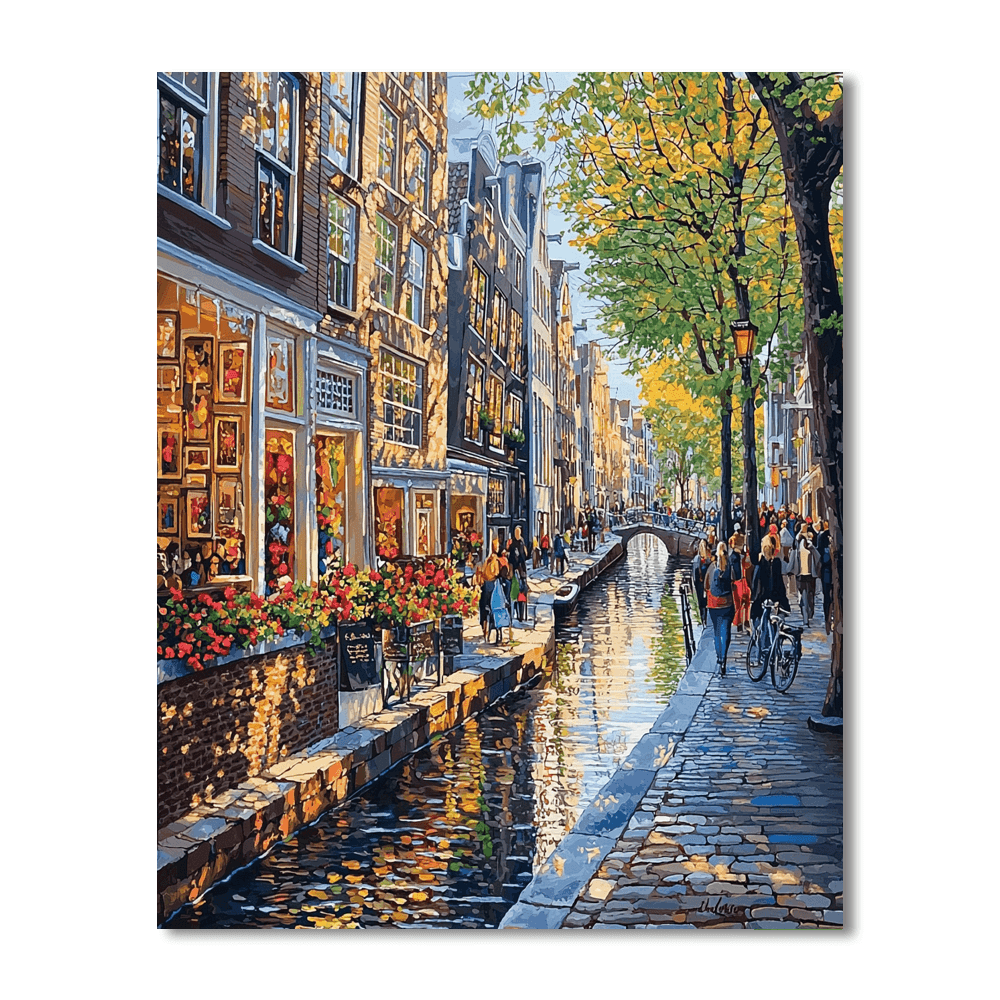Amsterdam's Jordaan District Paint By Numbers Kits
