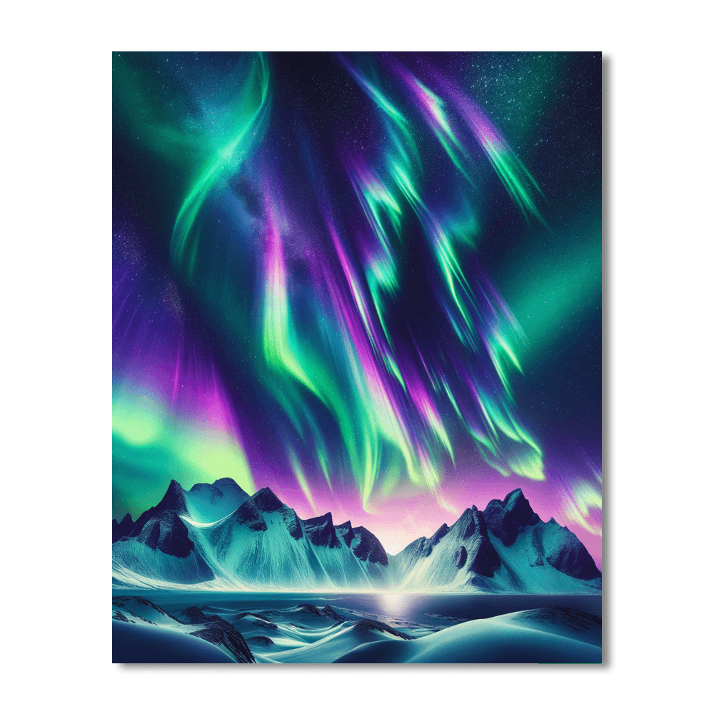 Dancing Lights Of Aurora Paint By Color