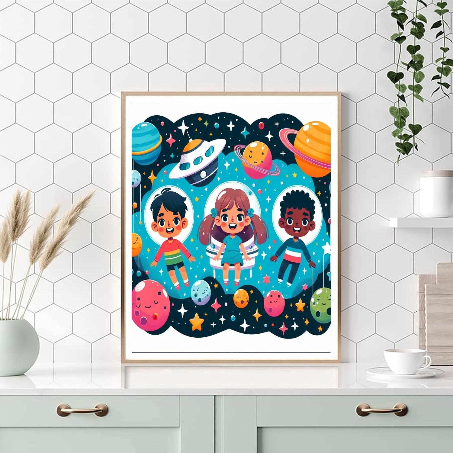 Cheerful Space Station Paint By Number
