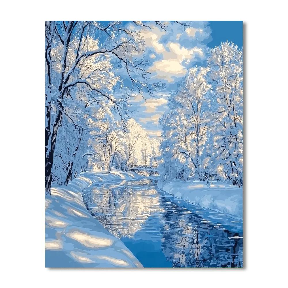 Leonardo Da Vinci Inspired Winter's Grace  Paint By Number