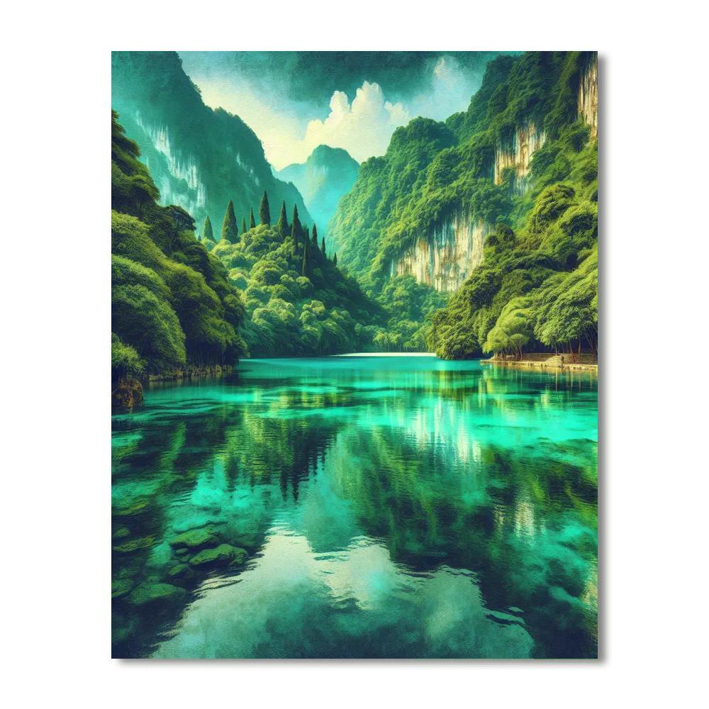 Mystic Lagoon Fantasy Paint By Number