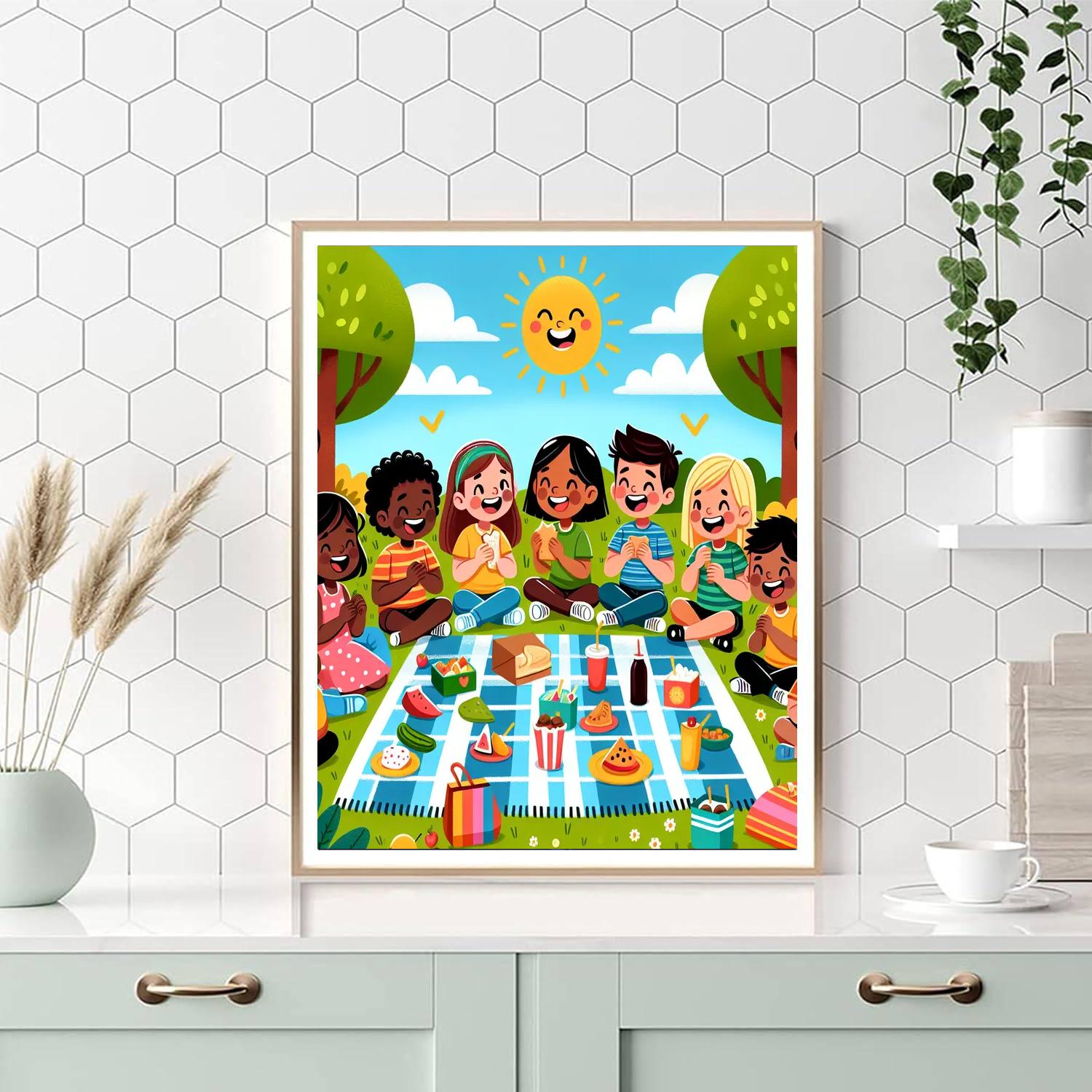 Playful Picnic Paint By Numbers Art