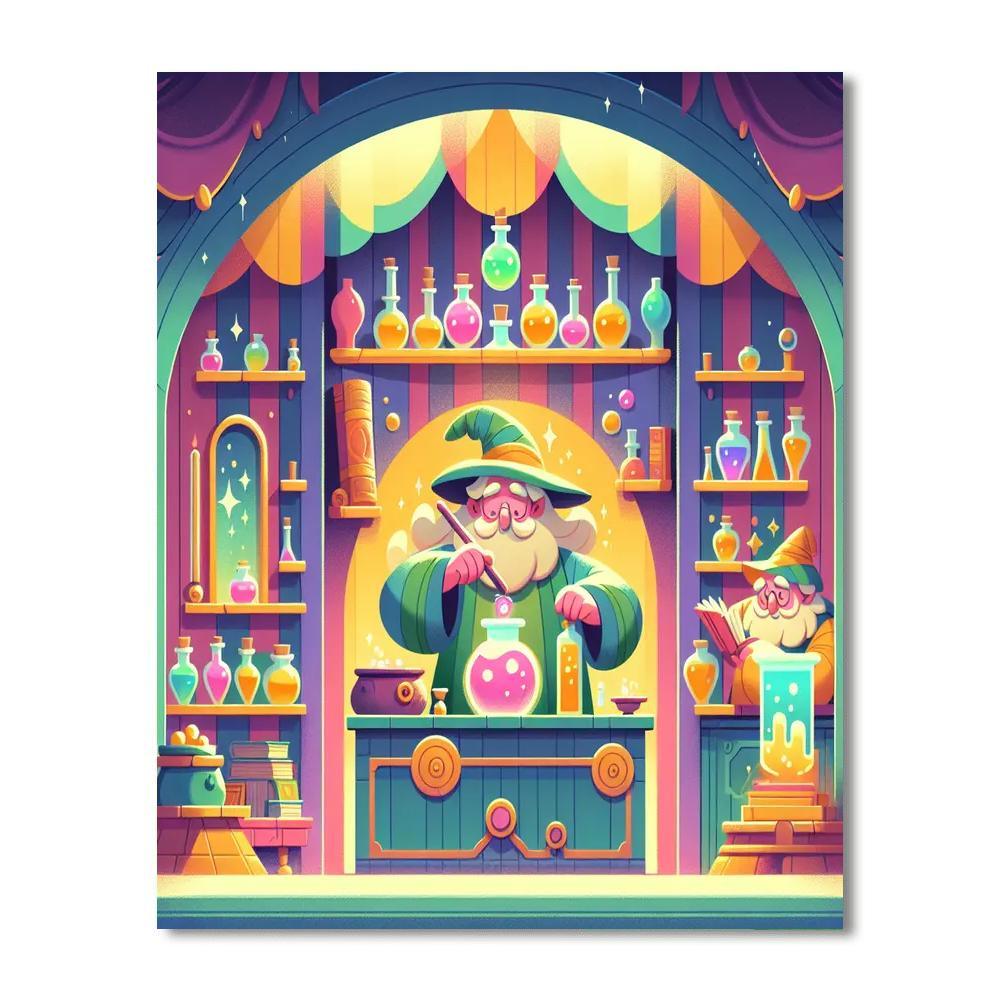Charming Wizard Workshop Paint By Number