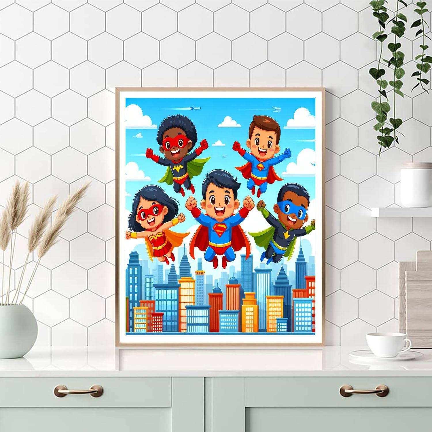 Fantastic Superhero Adventure Paint By Number