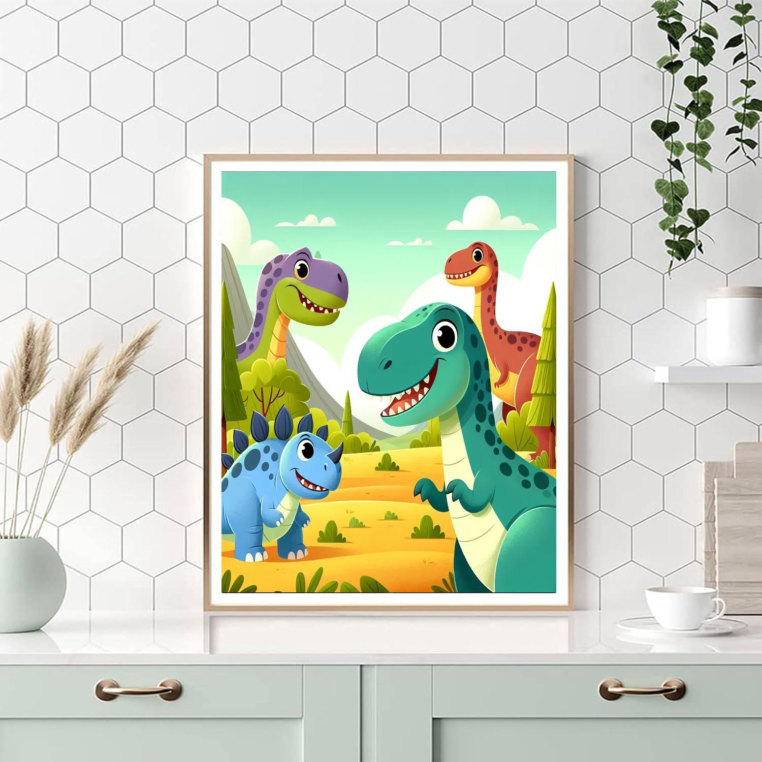 Daring Adventures With Dinosaurs Painting By Numbers Kit