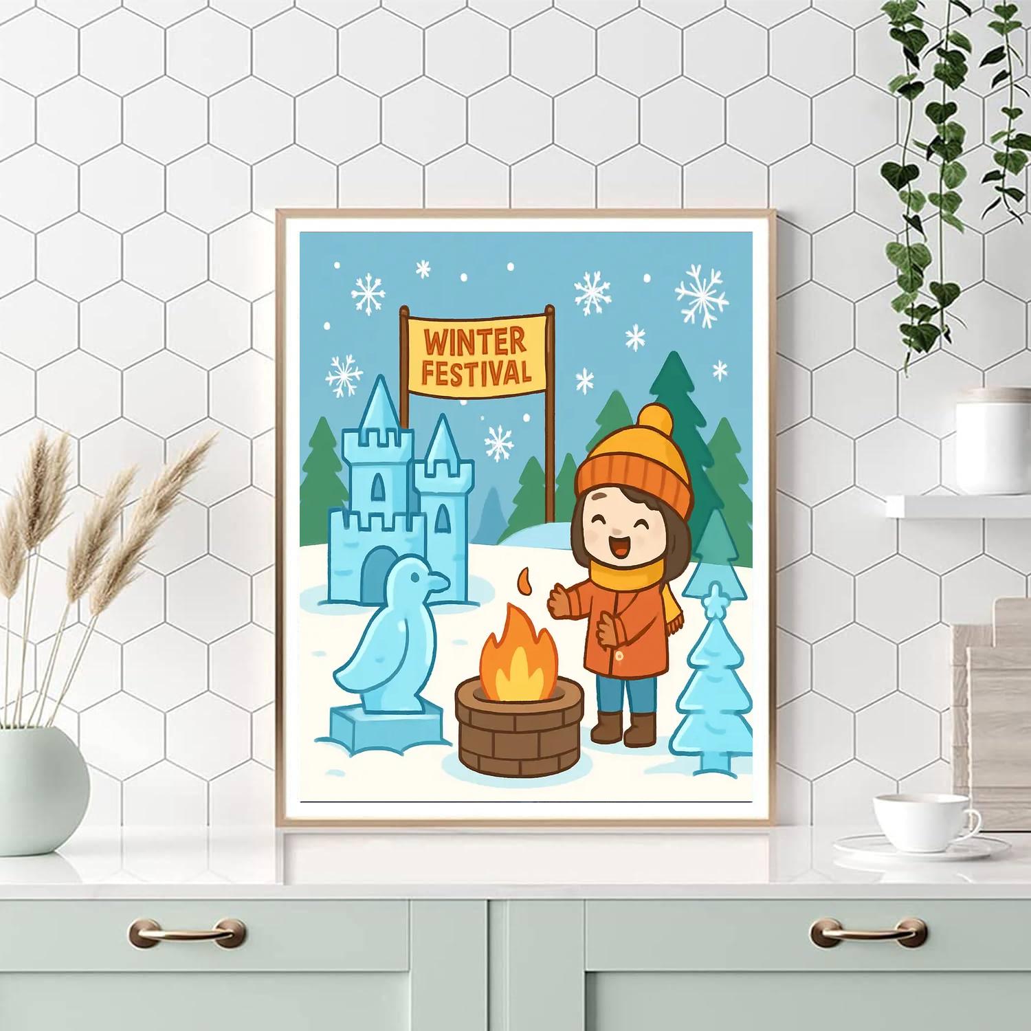 Winter Festival Magic Numbered Painting Kits