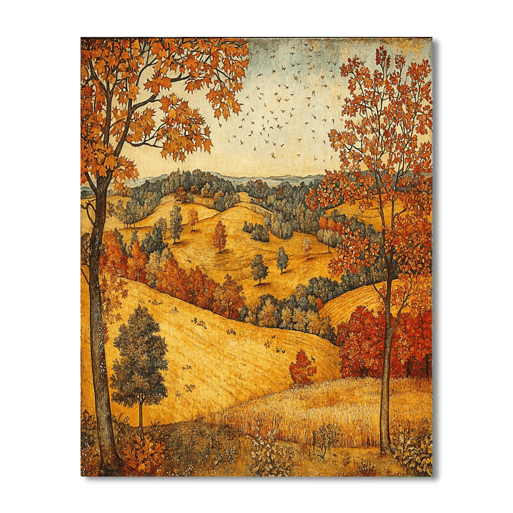 Pieter Bruegel The Elder Inspired Golden Harvest Delight  Numbered Painting Kits