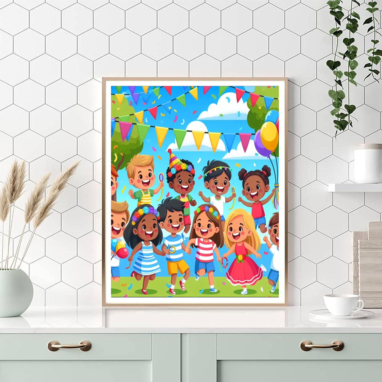 Colorful Celebration Day Number Painting