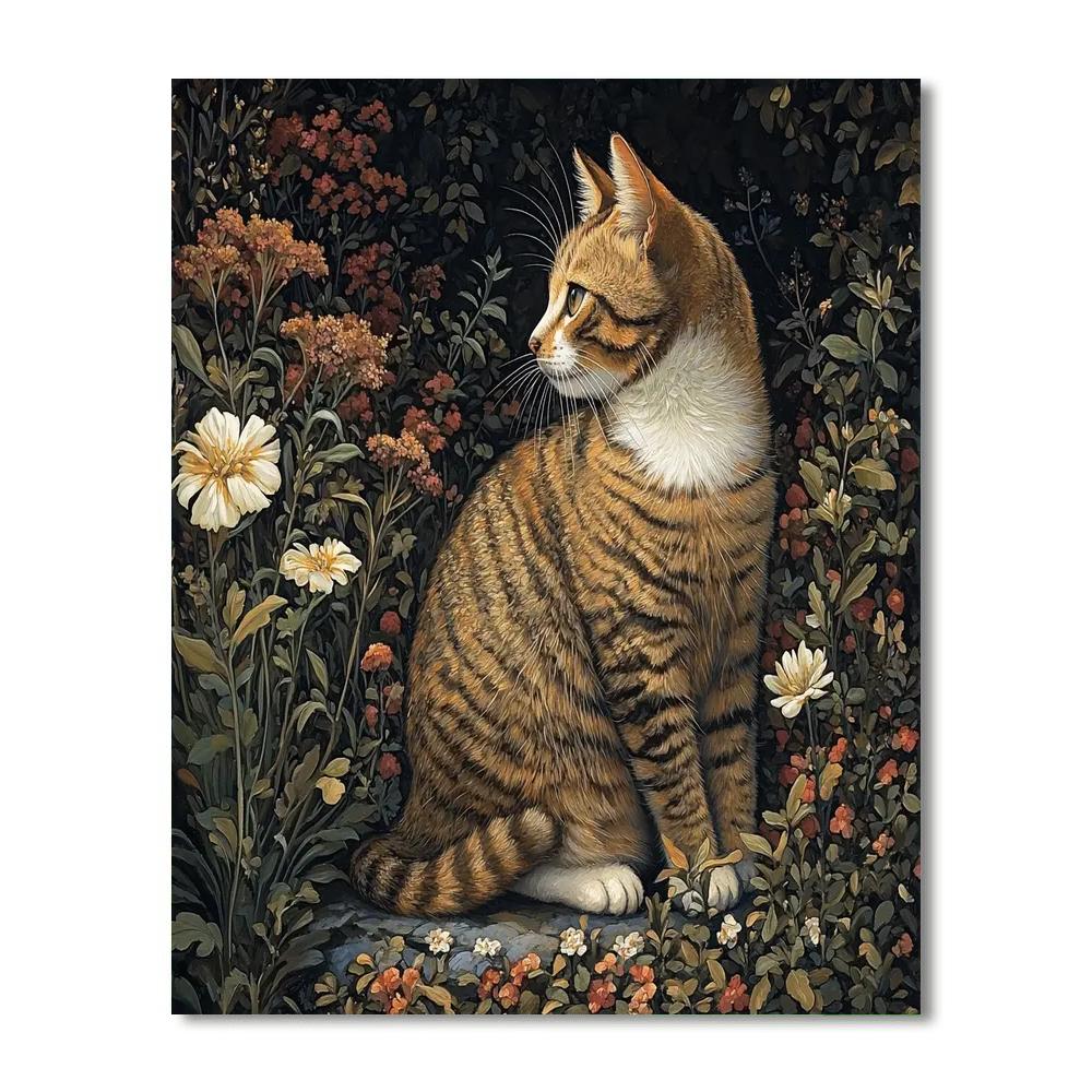 John William Waterhouse Inspired Feline Enigma  Paint By Color