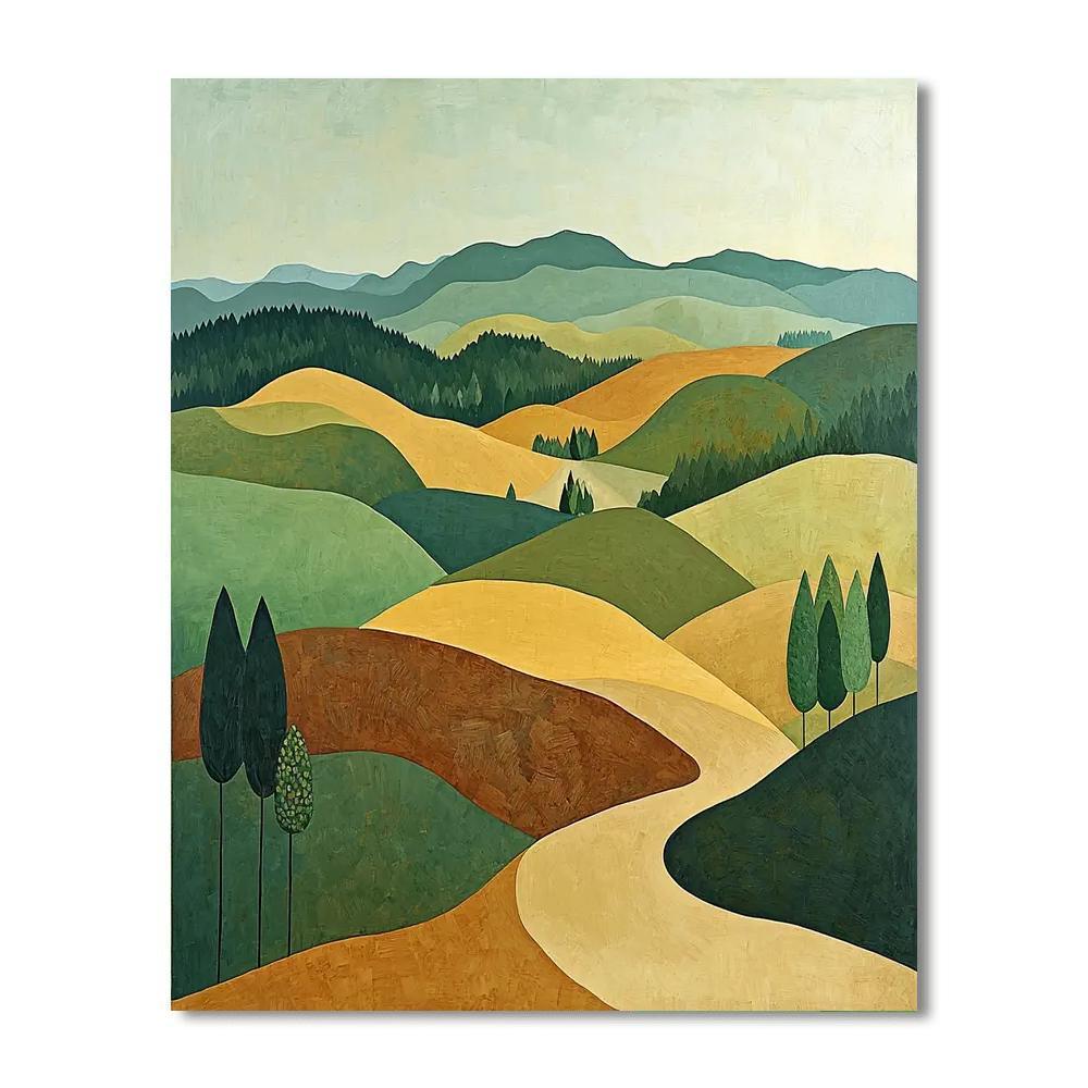 Paul Cézanne Inspired The Whispering Hills  Paint By Numbers Kits