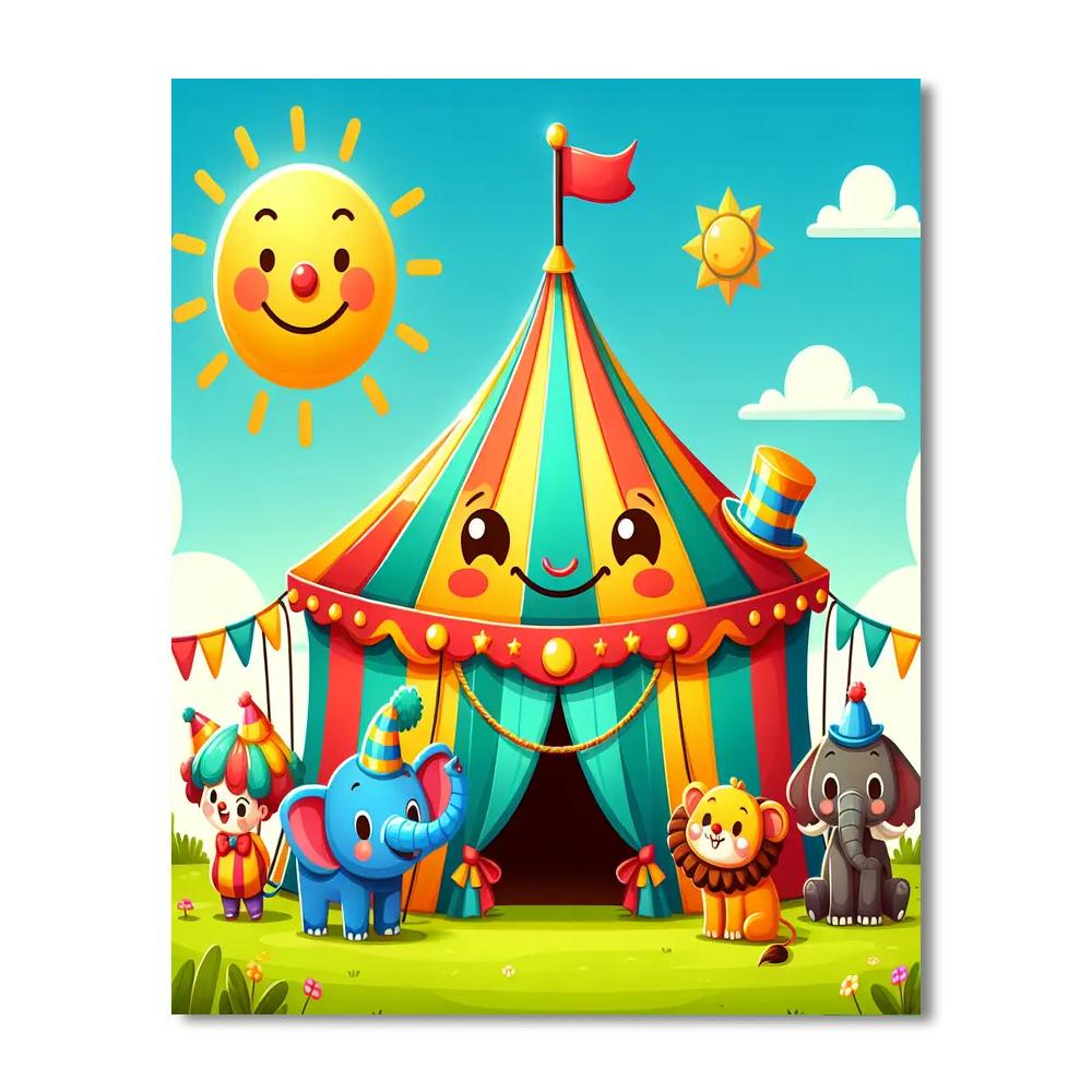 Lively Circus Tent Paint By Color