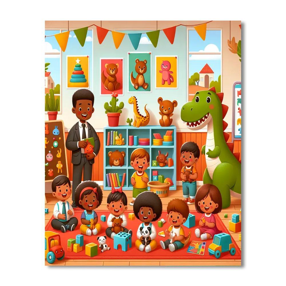 Dino Daycare Paint By Number