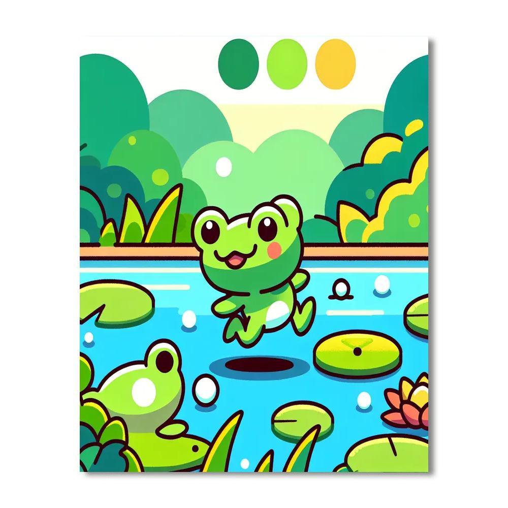 Enchanted Frog Pond Paint By Number