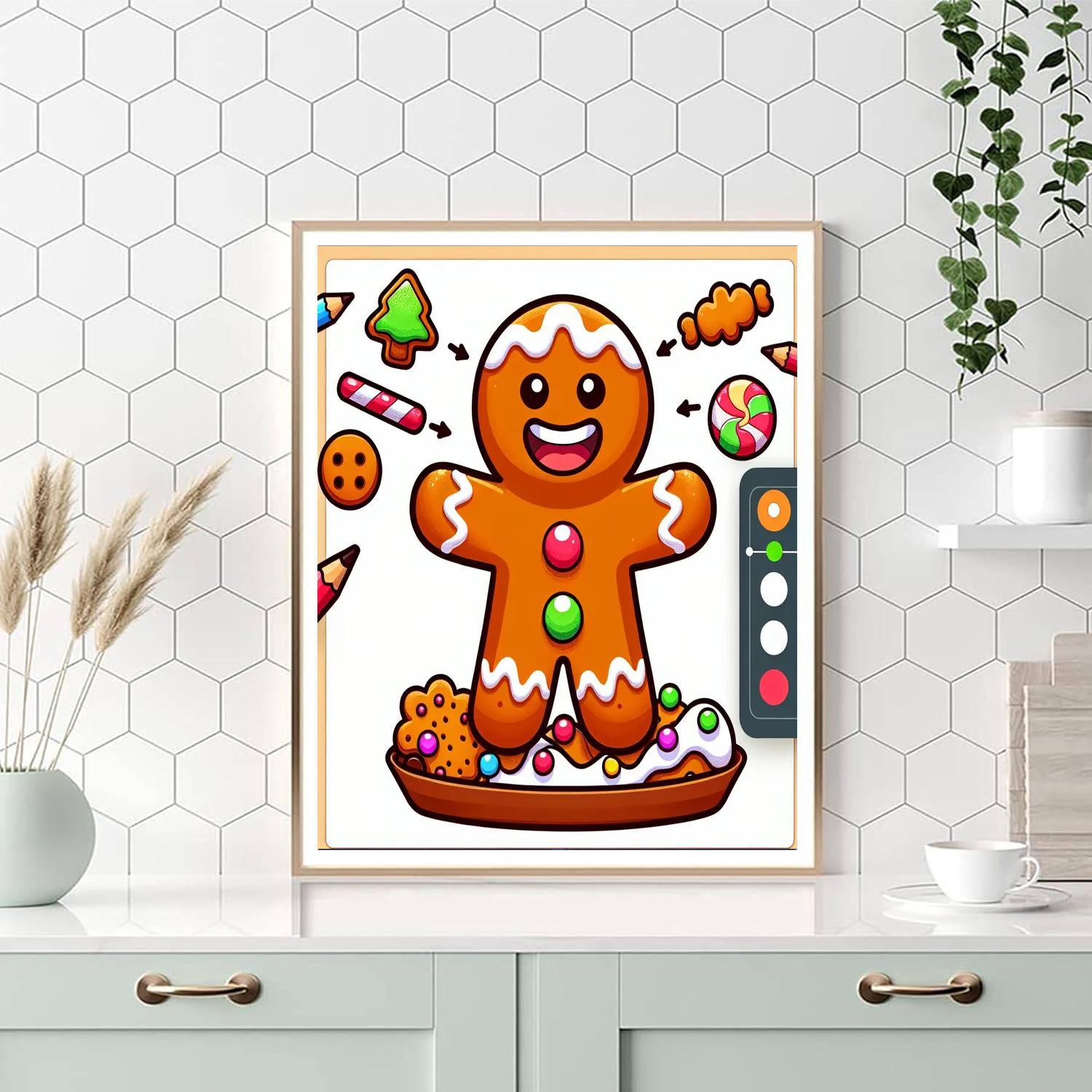 Charming Gingerbread Man Paint By Number