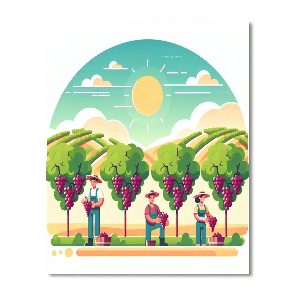 Vivid Vineyard Vignettes Numbered Painting Kits